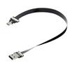 Кабель Cablecc USB Папа к Micro USB Папа Передача данных Плоский Тонкий FPC Кабель для и Телефонов 2.0 Тип-A 5-контактный (200см) FPV, Диски,