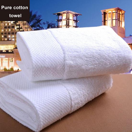 Полотенце для отелей, супермягкое, отличное водопоглощение, хлопковое, однотонное, белое, износостойкое, для дома