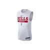 Dri-FIT NBA Chicago Bulls Letter Print Quick-Dry Training Sleeveless Basketball Jersey Men Jersey White DR6758-100