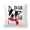 Cartoon Alphabet Dog Series Patterns Digital Printing Short Plush Pillow Covers For Car Sofa Office Cushion Cover Home Goods