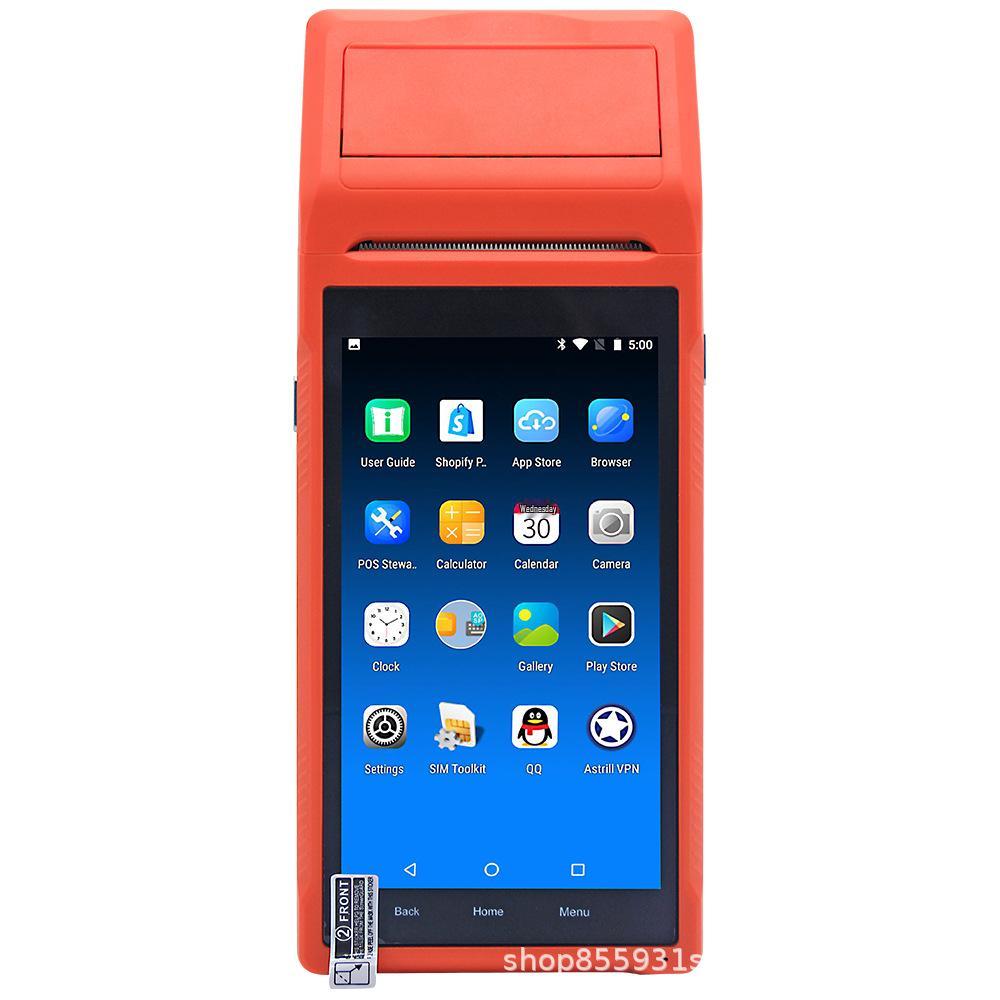 Smart Handheld PDA with 58mm Thermal Bluetooth Printer, SIM Card, WiFi, GPS Support