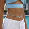 Fashion Starfish Conch Belly Chain for Women Bohemian Colorful Rice Beaded Waist Chain Summer Beach Sexy Bikinis Body Jewelry