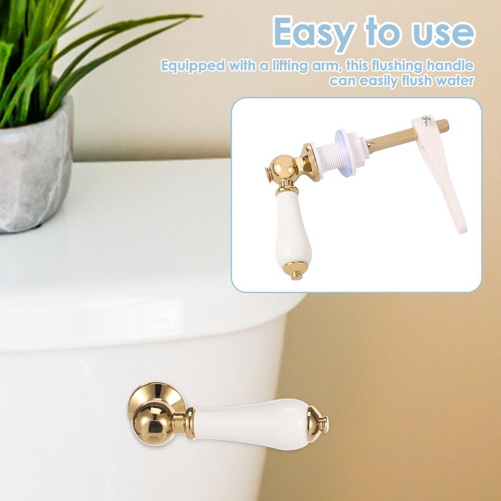 Замена ручки слива унитаза Золотая Викторианская Белая Ручка рычага сливного бачка унитаза Замена рычага слива бачка унитаза
