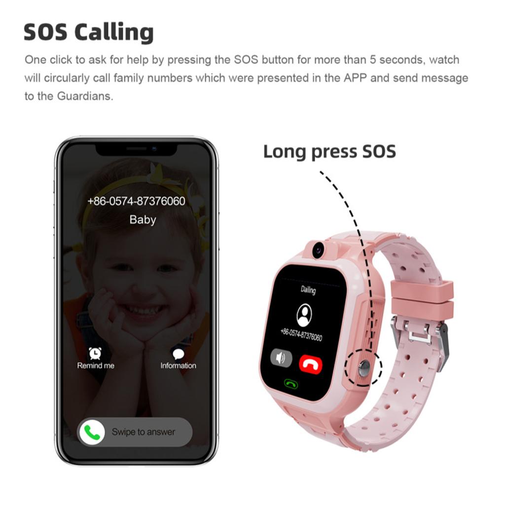 LT37 4G Kids Smart Phone Call Watch Video Chat LBS GPS WiFi SOS Monitor Camera IP67 Waterproof