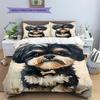 Dog&Bone Pattern Bedding Quilt Set Quilt Cover Pillowcase Home Decoration Birthday Gift (1 * duvet cover + 2 * pillowcase, without core)