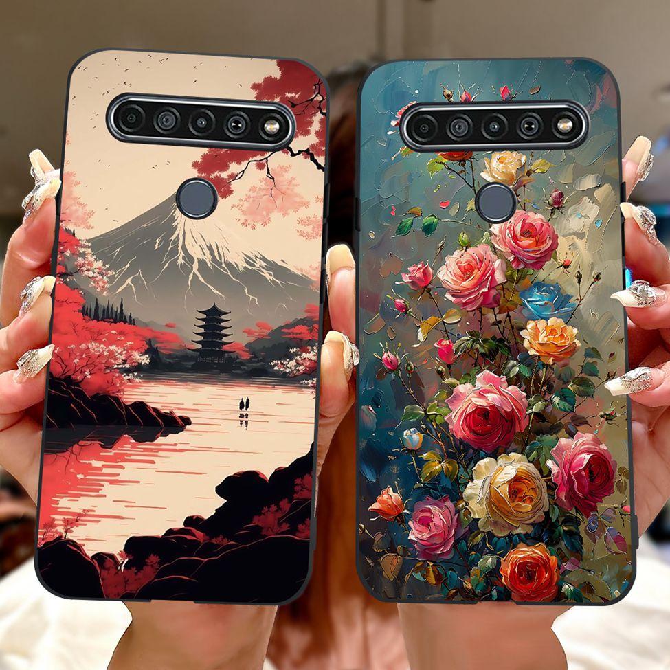 2020 For LG K41S LM-K410 Cover For LG K51S Case LM-K510 Luxury Butterfly Love Cute Cat Cool Handsome Lion Painted Black Silicone