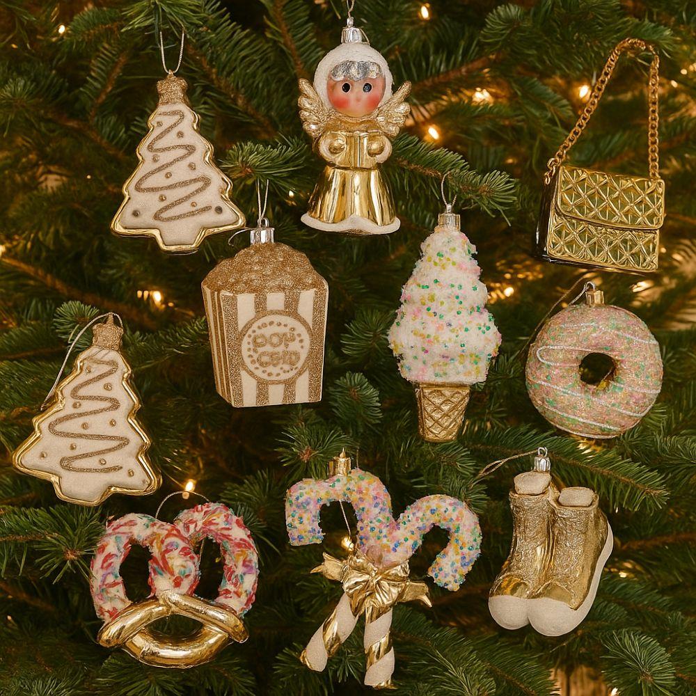 Cane Candy Christmas Tree Pendant Snowman Xmas Tree Pendant Home Holiday Party Decor
