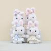 Cute Plush Bunny Doll Keychain Accessory Soft Pp Cotton Adorable Rabbit Figurine In Colorful Dress