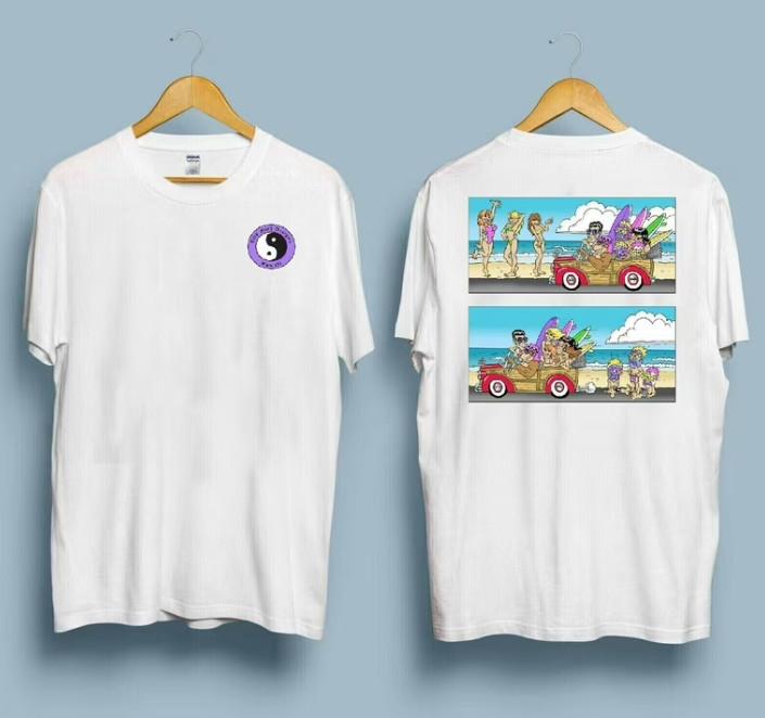 New T&C Surf Challenge Retro 80s Designs T Shirt Funny Beach Tee