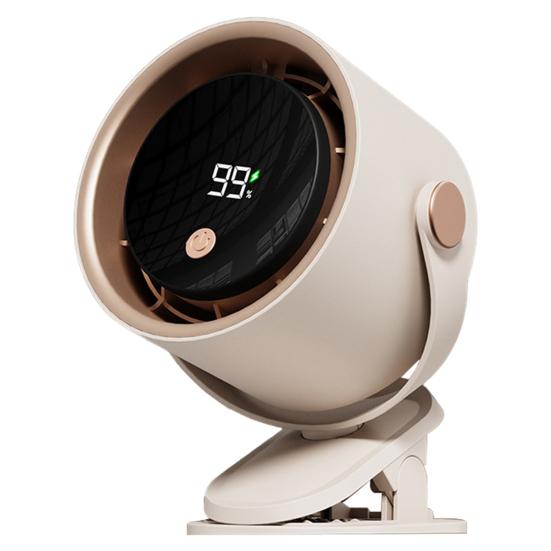 Настольный вентилятор с цифровым дисплеем, 100 скоростей, сильный воздушный поток, низкий уровень шума, 360-градусное вращение