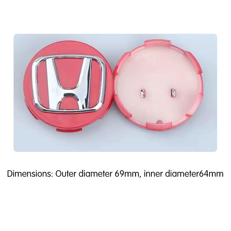 4Pcs 58/69mm Car Wheel Center Hub Center Caps Dustproof Covers Decoration For Honda Civic FIT Odyssey City Concept S1 Vezel XRV