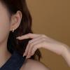 S925 Sterling Silver Rhombus Shaped Floral Earrings for Women Jewelry Accessories YB-XY-623