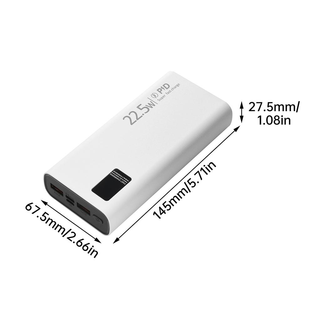 22,5 В 1260110 Чехол-аккумулятор Быстрая зарядка Светодиодный Цифровой Power Bank Набор для самостоятельной сборки 20000 мАч Держатель аккумулятора USB Type C