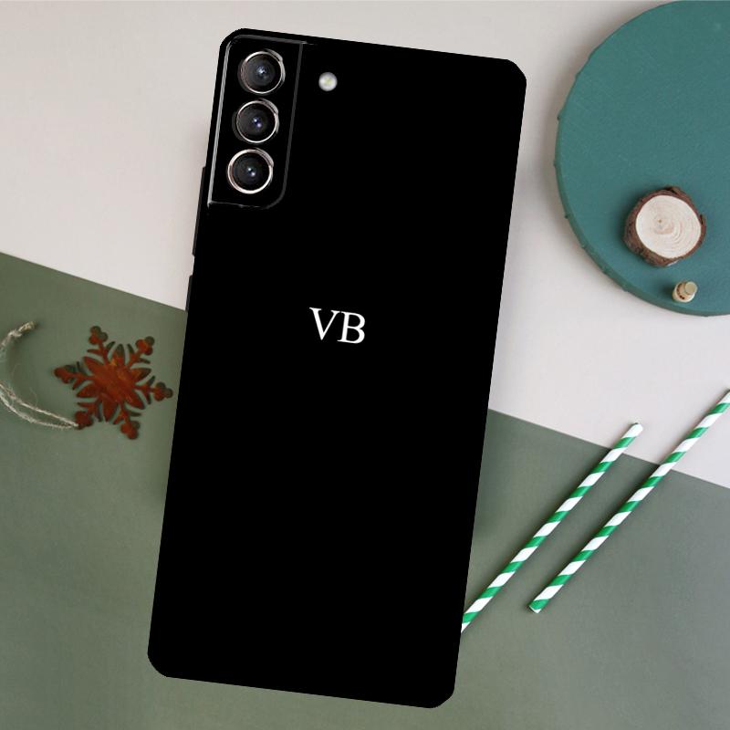 Pastel Custom Initials Monogram Case For Samsung Galaxy S23 Ultra S8 S9 S10 S22 Plus Note 10 20 Ultra S20 FE S21 FE Cover