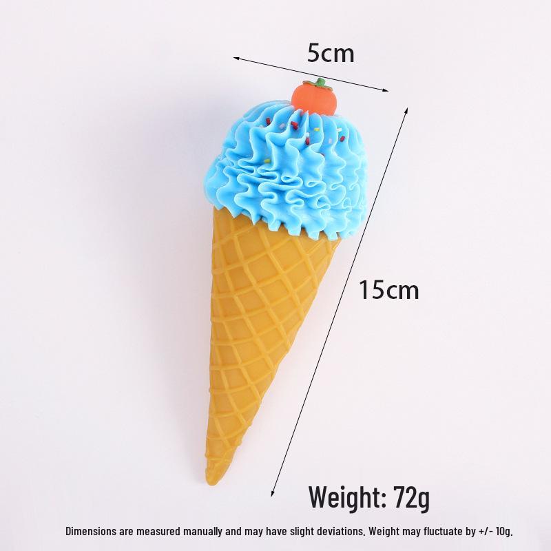 Wavy Ice Cream Cone Model - Fake Dessert Shop Decoration Prop, DIY Handmade Toy.