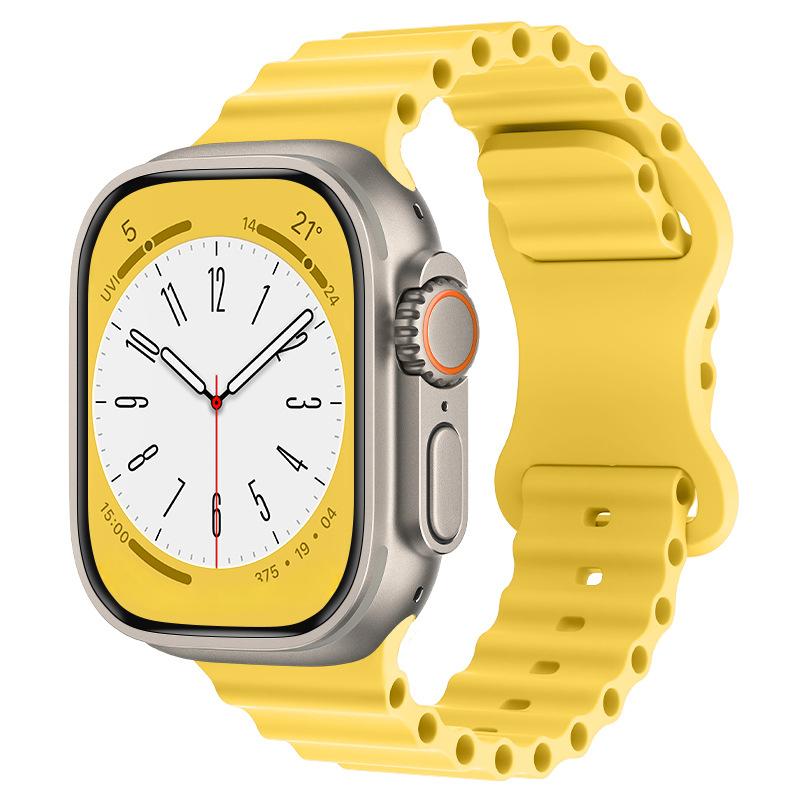 Силиконовый ремешок Ocean для Apple Watch Ultra 3 2 49 мм 6 SE 38 40 44 мм Спортивный браслет для iWatch Series 11 10 9 8 7 46 мм 45 41 Ремешок