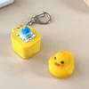 1/2/3Pcs Ducky Caps Keychain Fidget Toy Sounding Pendant Stress Reliever Duck Keyboard Fidget Toy Keychain