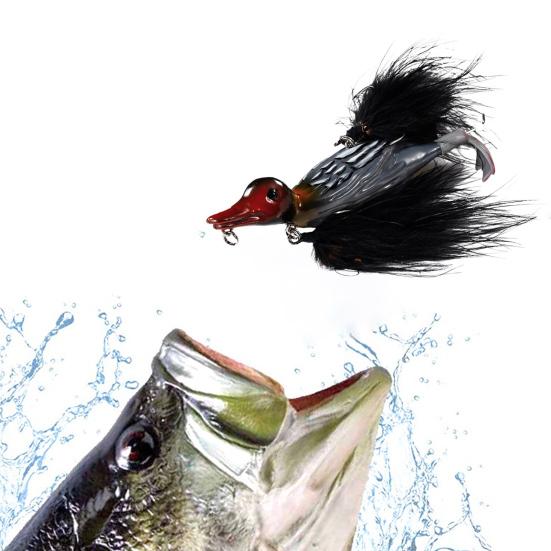 10,5 см/28 г твердая приманка для ловли утки с перьевым крючком и подвижными ножками бионическая искусственная приманка для пресноводной и соленой рыбалки