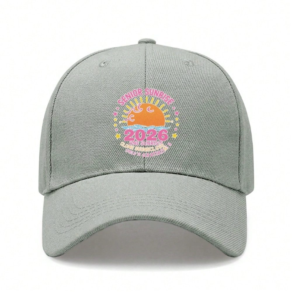 [Graduation Baseball Cap] Senior Sunrise 2026 Print Adjustable Sun Protection Baseball Hat - Lightweight Breathable Polyester Unisex Outdoor Sports