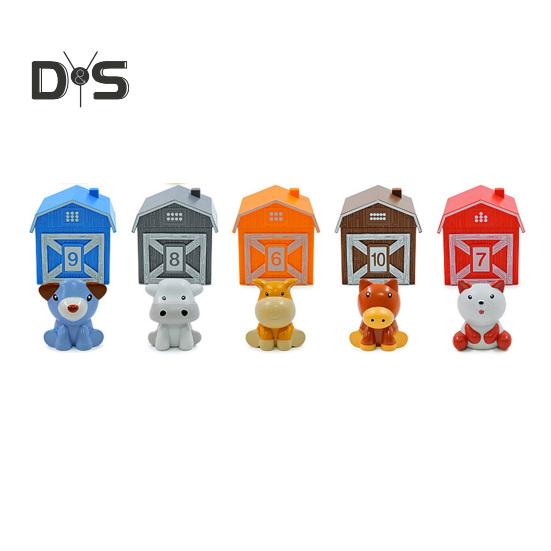 5/10 шт. Игрушка в виде сельскохозяйственного животного, обучающая счету, сопоставлению, сортировке, мелкой моторике, обучающая мини-игрушка в виде животного, подарок для малышей, мальчиков и девочек