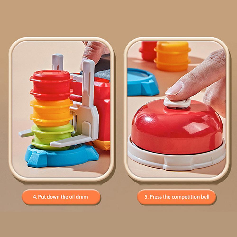 Многофункциональная инженерная машина Монтессори, игрушка для мальчика, ручной подъем, детская модель, сидящая на моделировании вилочного погрузчика