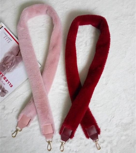 Женский плюшевый широкий меховой плечевой ремень для сумок - Универсальная замена для сумок через плечо и на одно плечо