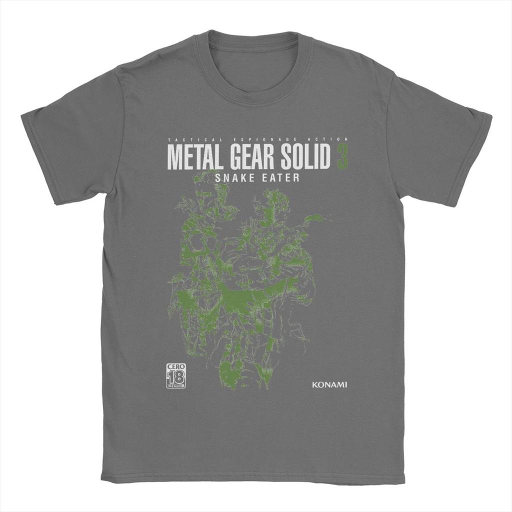 Мужская футболка Metal Gear Solid 3 Snake Awesome Футболки из чистого хлопка с коротким рукавом Футболки с круглым воротником Классическая одежда