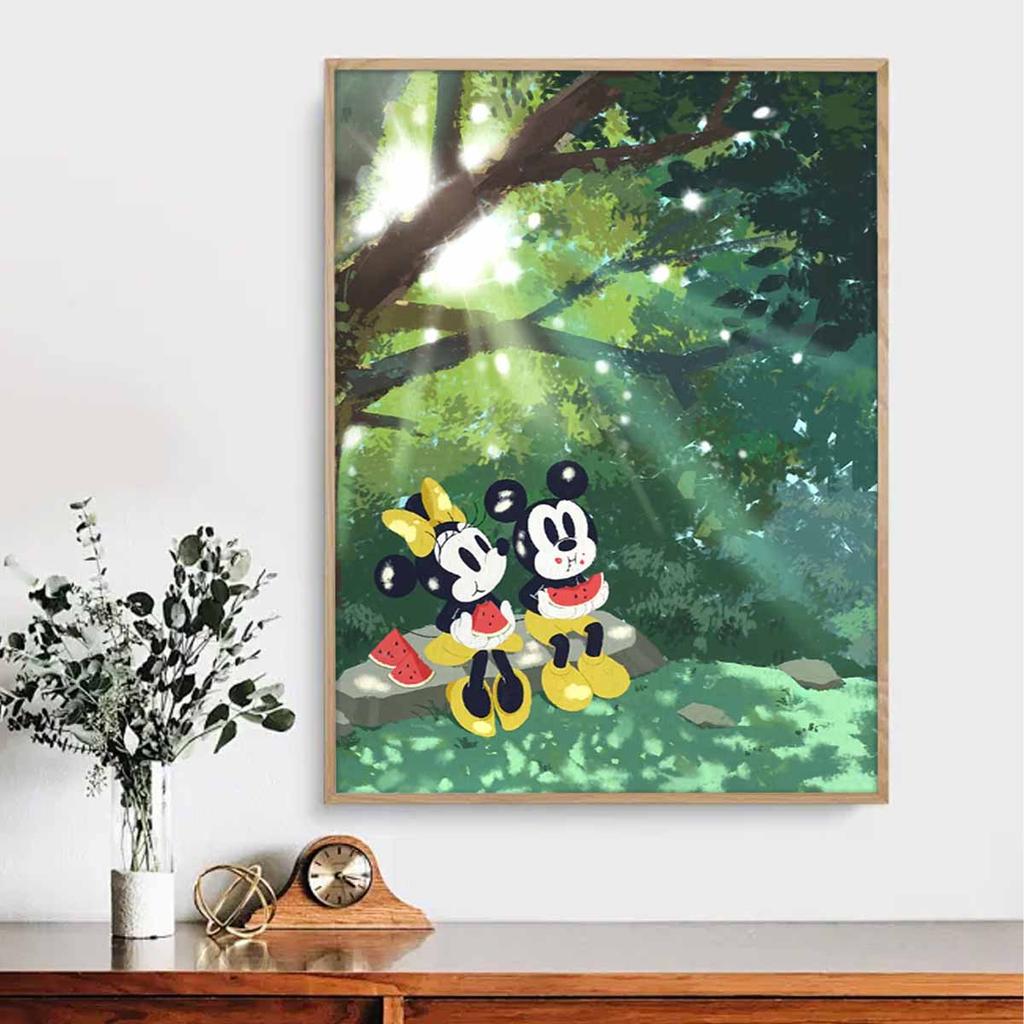 Full Round Diamond Painting Eating Watermelon Under The Shade of A Tree  Art Rhinestone Picture Mosaic DIY 5D Cross Stitch Embroidery Home Decoration