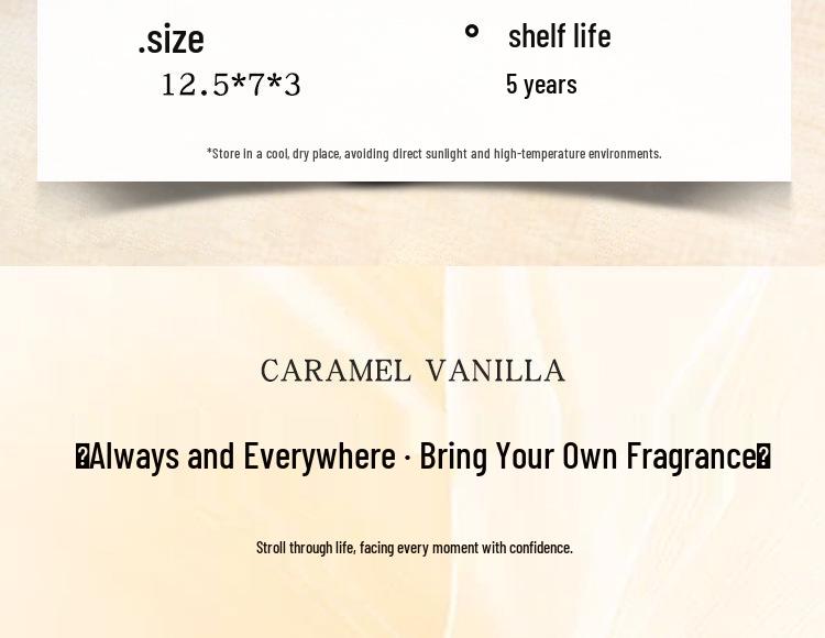 English Version Caramel Vanilla Scented Long-Lasting Women's Perfume