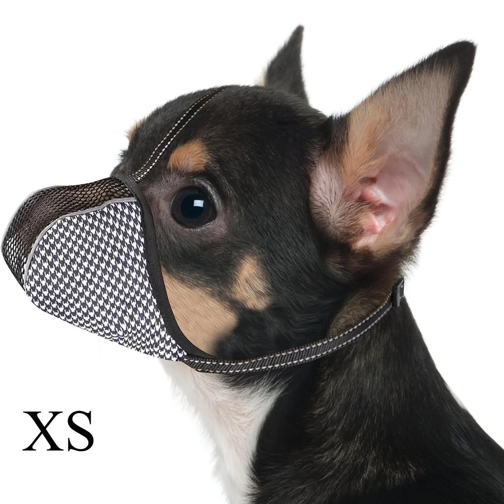 Мягкий намордник для маленьких и больших собак, маска против укуса, жевания, лизания, дышащая сетка без коры, с принтом, полное покрытие, намордники