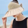 Женская шляпа-козырек от солнца летняя с широкими полями, кепка для рыбалки с бантом, защита от УФ-лучей, полуоткрытый верх, пляжная шляпа для походов, путешествий
