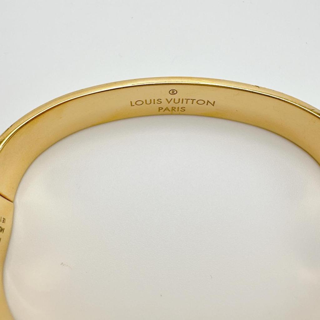 LOUIS VUITTON Monogram S size bracelet  gold Women M00251 Used