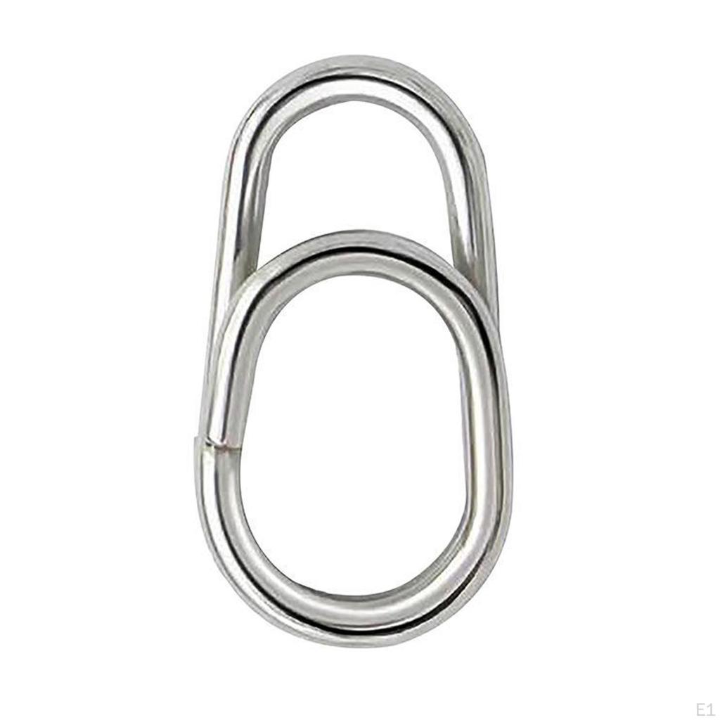 100 шт. разъемные кольца для рыбалки, разъемы овальной формы, высокая прочность для пресноводной и соленой воды