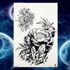 1PC Black Tulip Tattoos Stickers Women Arm Art Bracelet Tattoo Temporary Butterfly Rose Chains Chest