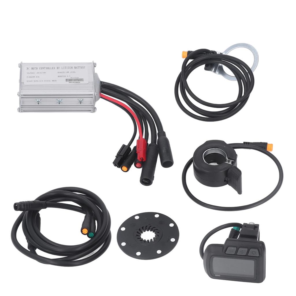 Electric Bike Motor Controller 15A Electric Bicycle Modification Kit with EN06 Panel for 250W 350W