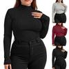 Women's Fashionable Casual Solid Color Long Sleeve Top