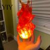 Decorative Fireball for Cosplay Floating Prop, LED Glowing Flame Halloween Handheld Prop Cosplay, Photography Battery Powered Stage Light Party Magic