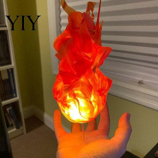 Decorative Fireball for Cosplay Floating Prop, LED Glowing Flame Halloween Handheld Prop Cosplay, Photography Battery Powered Stage Light Party Magic