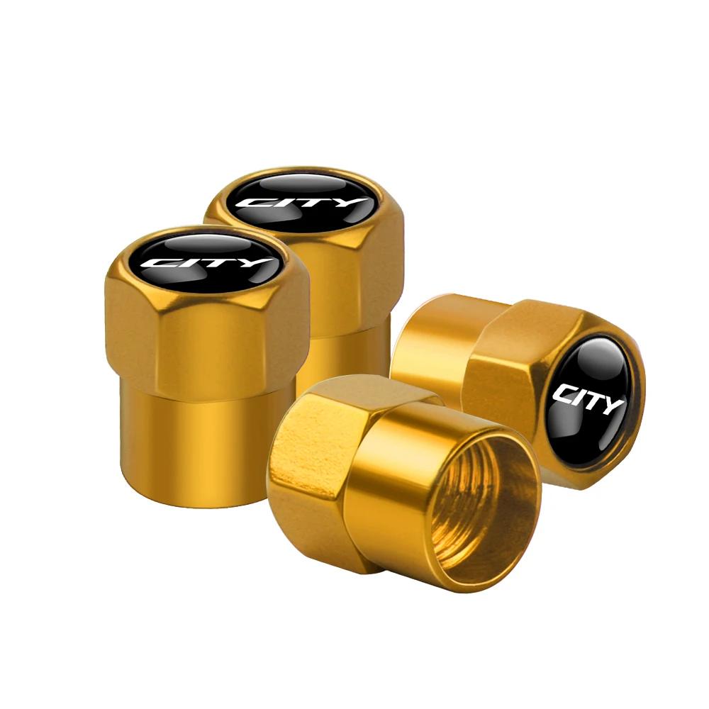 4pcs For Honda Prelude Mugen Power XR-V Jazz Fit Avancier Crv Accord Pilot City Car Metal Badge Wheel Tire Valve Caps Stem Cover