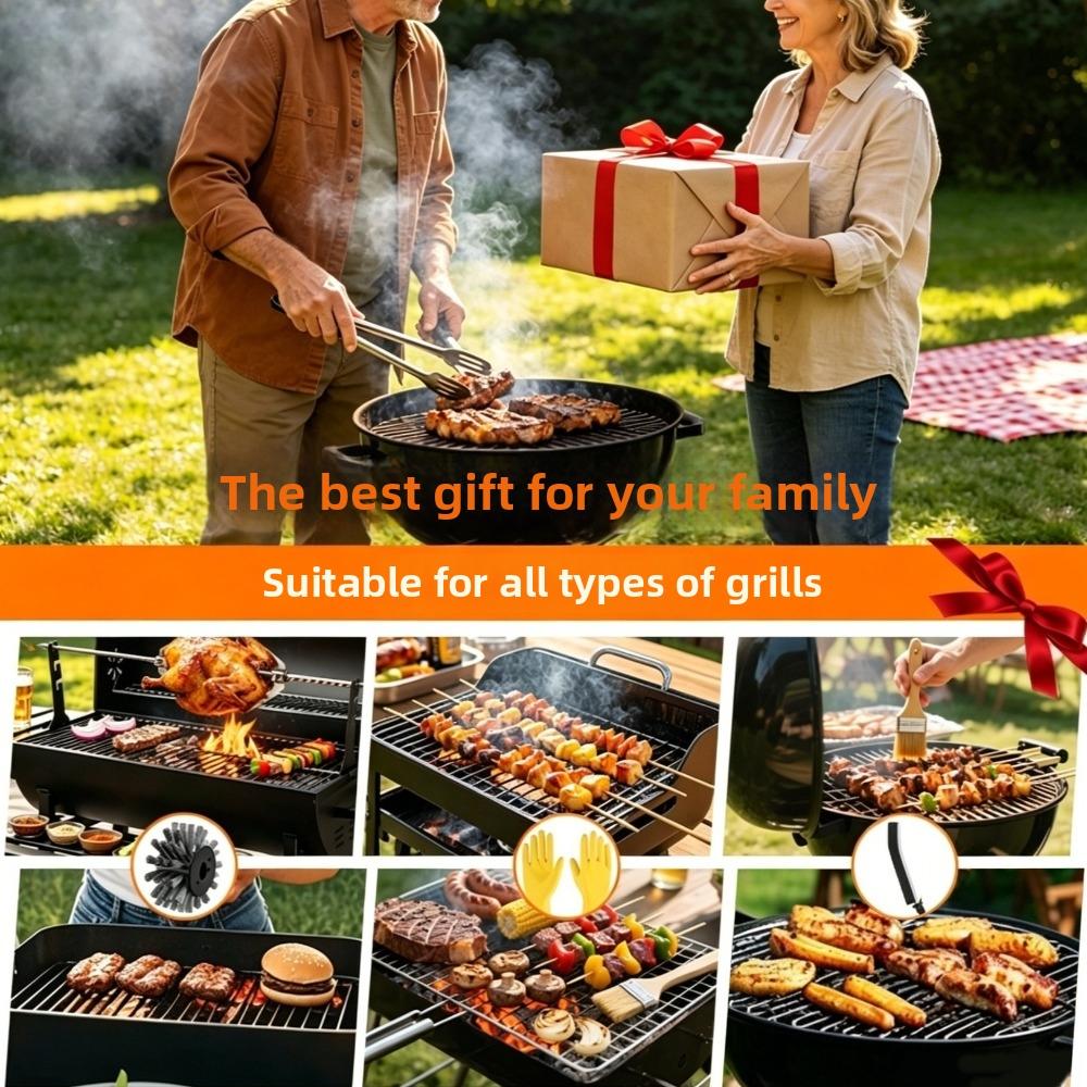 Removable Head Electric Grill Brush 2-Speed Settings Rotating Barbecue Brush  Household