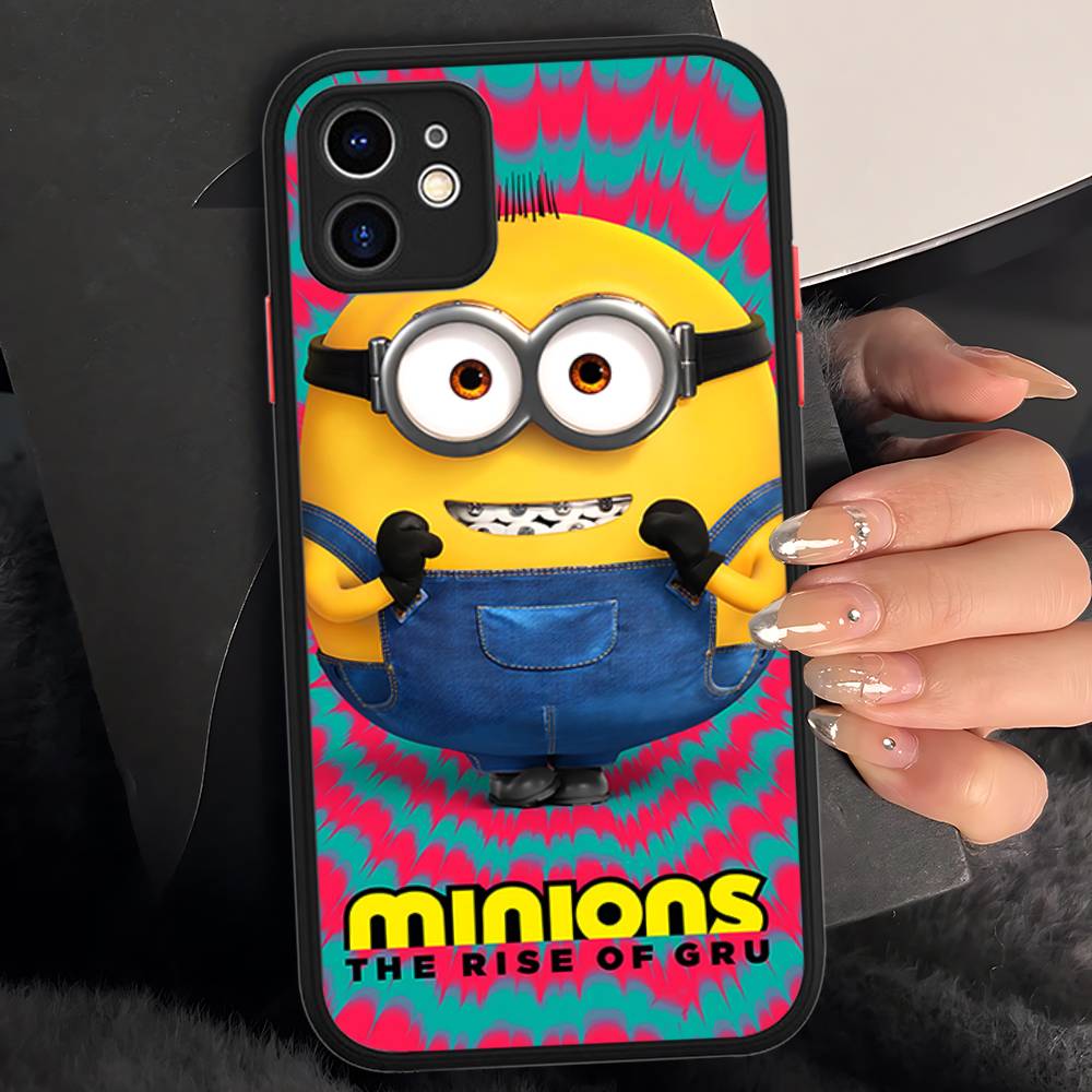 Cartoon Anime Yellow M-Minions Phone Case For IPhone 16e 16 15 14 13 12 11 Pro Max X XS Max Plus Matte Clear