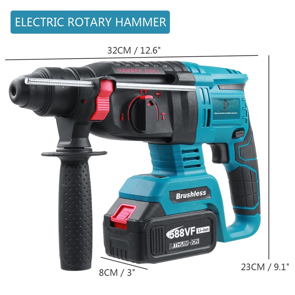 4 в 1, 588VF, 2000 об/мин, набор электрических инструментов, бесщеточный электрический ударный гайковерт/13 мм электрическая дрель/перфоратор/125 мм угловая шлифовальная машина