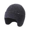 Men's Autumn and Winter Wool Hat Chenier Fabric Ear Hat Knitted Cycling Cold Hat Fleece Warm Thickened Hat