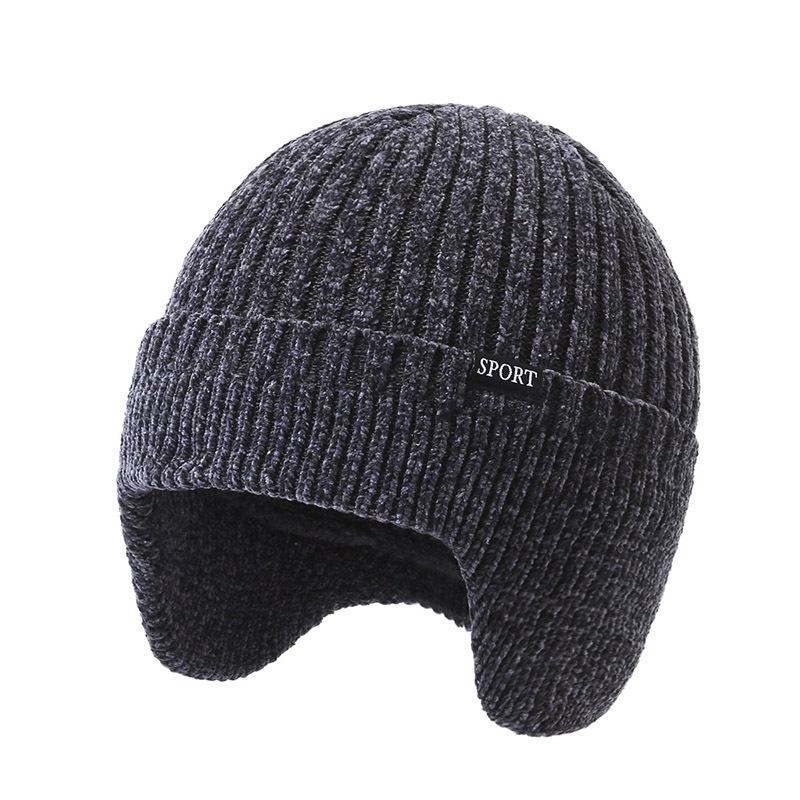 New Add Fur Lined Warm Winter Hats Stylish Men Women Soft Beanie Hat Classic Knitted Earflap Hat Warm Caps With Ears