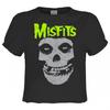 Womens/Ladies Skull Misfits Neon Crop T-Shirt