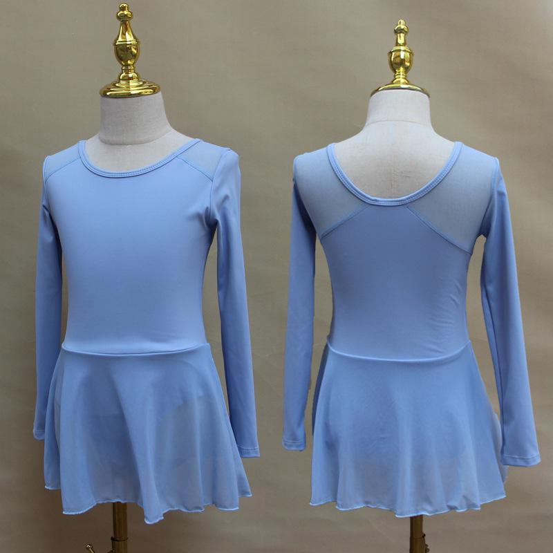 Балетный комбинезон с длинными рукавами для девочек — танцевальная одежда на осень/зиму для экзаменов по китайскому народному танцу и балету
