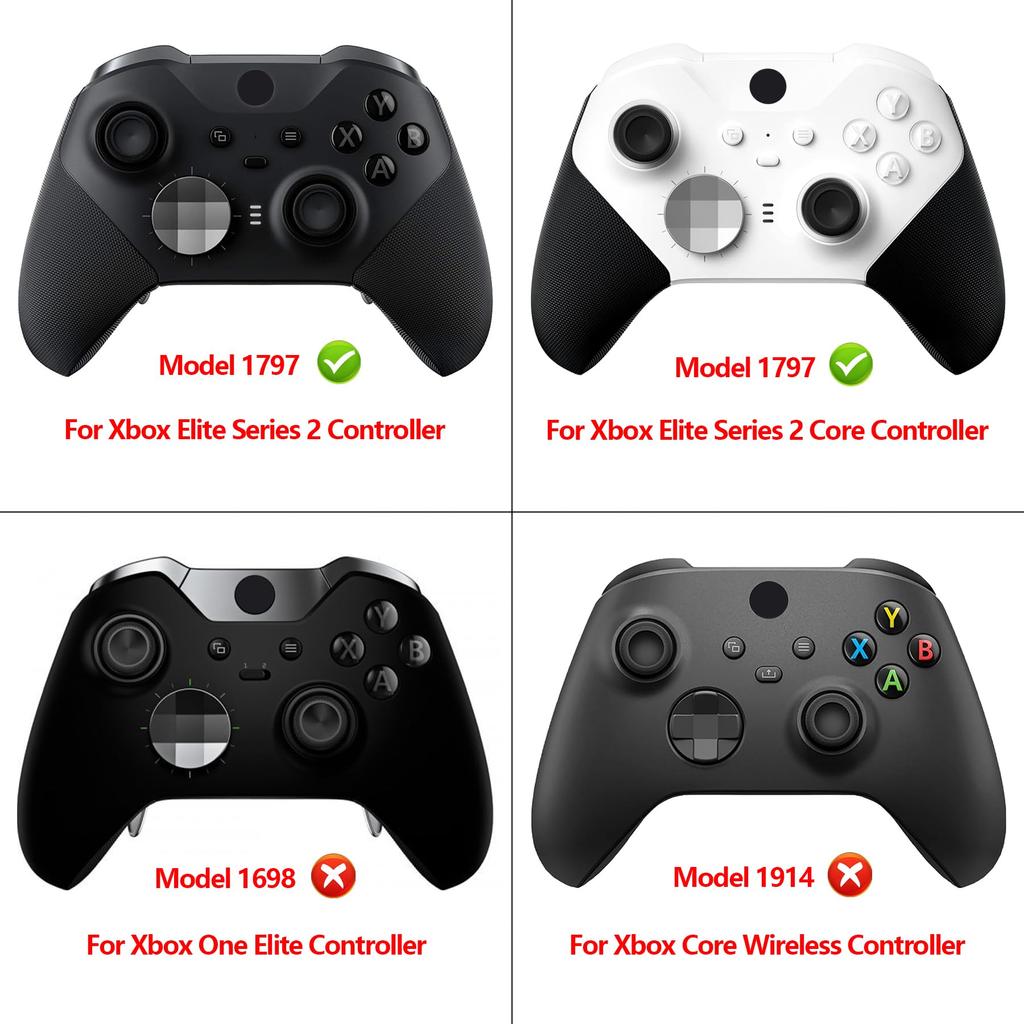 eXtremeRate Clicky Hair Trigger Stop Kit for Xbox Elite Series 2 Shoulder Ergonomic Tactile LT RT Mouse Click Compatible with Xbox Elite Series 2 Core