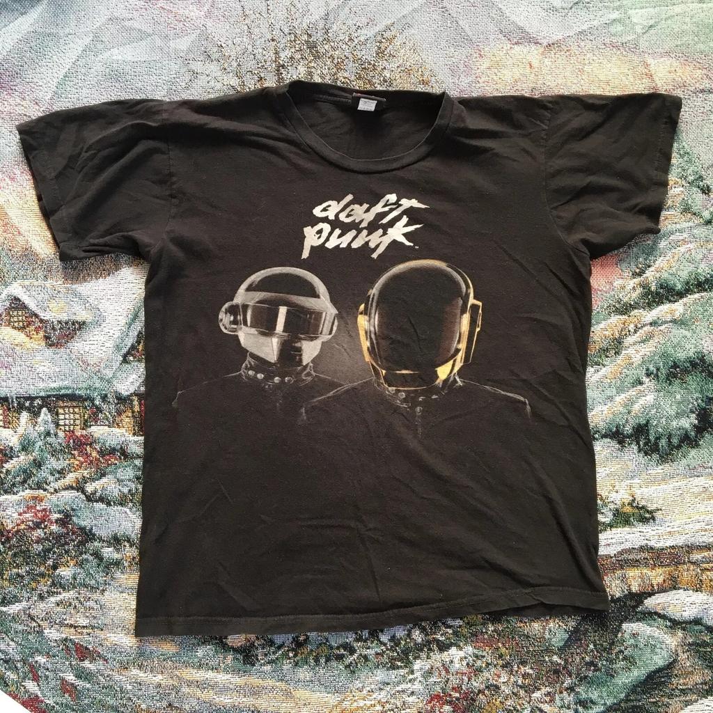 Daft Punk Electronic Music Cotton Black Unisex T-shirt Men Women