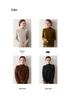 Women's Wave Jacquard Thickened Cashmere Sweater, Solid Color Half-High Neck Knit Top for Autumn/Winter 