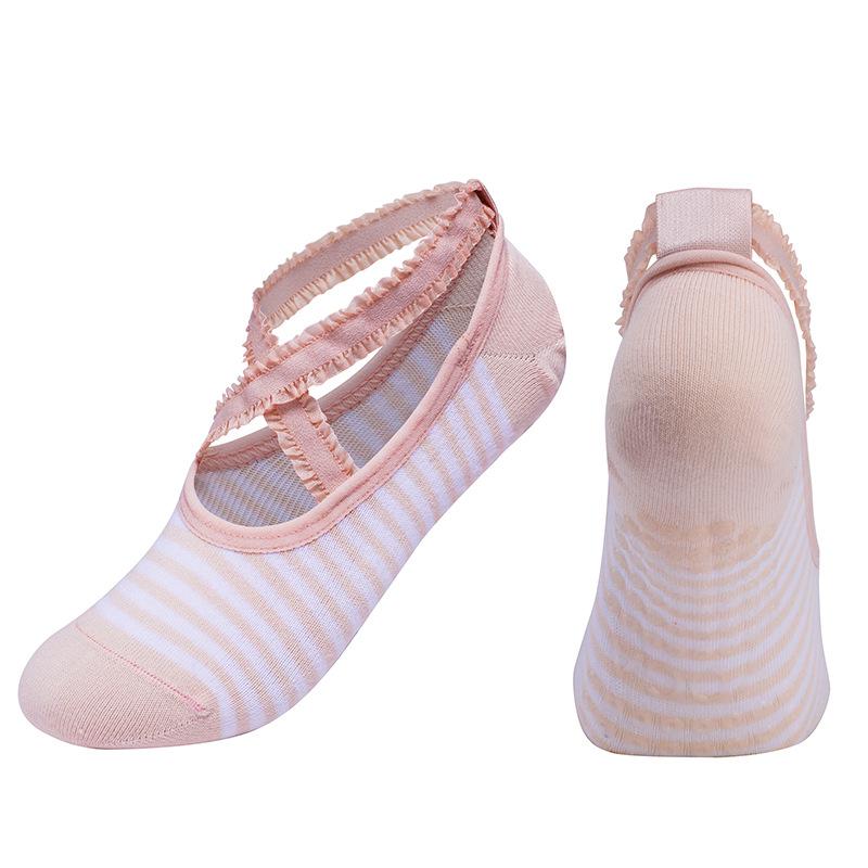 Women Yoga Anti-slip Socks Ladies Ventilation Ballet Dance Gym Fitness Pilates Cotton Socks